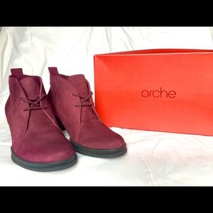 Arche Getyka Boots - Berry Nubuck/Noir Latex Sole